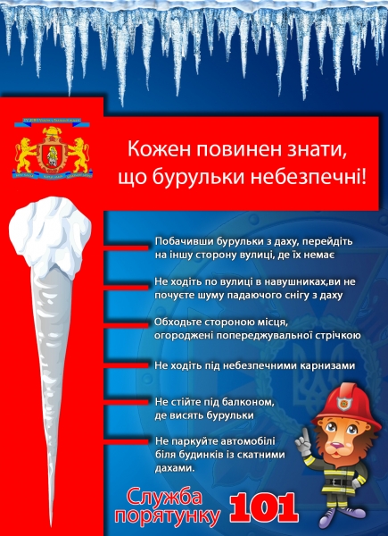 Будьте обережними: на будинках і деревах – бурульки 