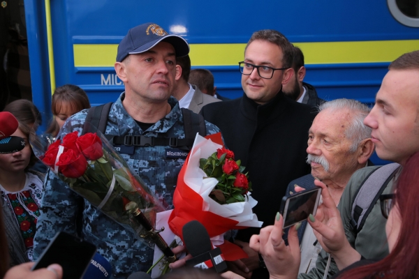 Львівщина зустріла матроса Військово-морських сил України Андрія Оприска