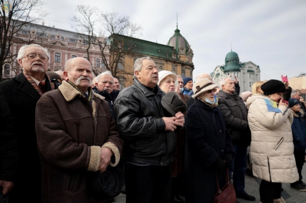 «Дударик» виступив біля пам’ятника Тарасу Шевченку у Львові