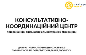 В усіх районах Львівщини запрацювали консультативно-координаційні центри для ВПО: контакти