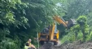У Солонці розпочали прокладання каналізаційних мереж на вулиці Коцюбинського