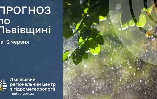 На Львівщині очікують короткочасні дощі та грози