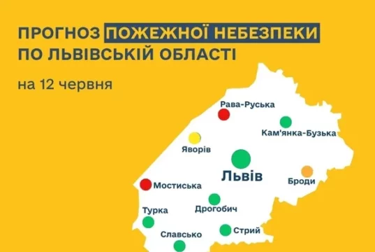На 11 червня у регіоні подекуди очікують надзвичайну пожежну небезпеку