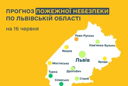 На Львівщині 16 червня прогнозують переважно низьку пожежну небезпеку