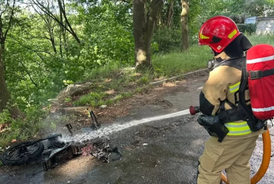 У Львові загорівся електровелосипед на вулиці Кримській