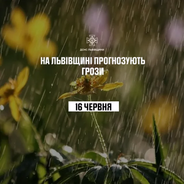 image 16 червня на Львівщині прогнозують грози та сильний вітер