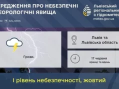 17 червня на Львівщині прогнозують грози першого рівня небезпеки