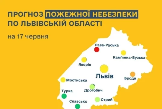 Прогноз пожежної небезпеки на 17 червня