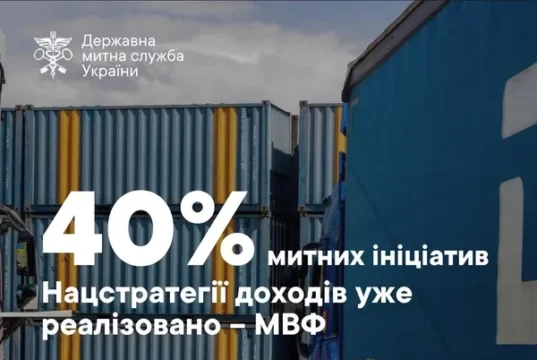 МВФ: митниця виконала 40% заходів Нацстратегії доходів до 2030 року