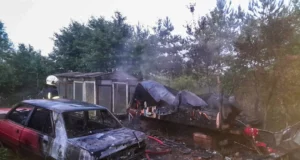 У селі Кротошин Львівського району загорілися вулик та автомобіль