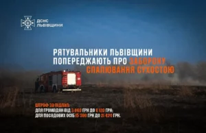 (Українська) На Львівщині за добу загасили 15 пожеж сухої рослинності На Львівщині за добу загасили 15 пожеж сухої рослинності