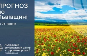 На Львівщині 4 червня прогнозують дощі та грози На Львівщині 4 червня прогнозують дощі та грози