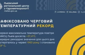 У Львові 29 червня зафіксували новий температурний рекорд +37,4°С