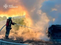 У селі Глинськ загорівся автомобіль після ДТП