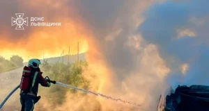 У селі Глинськ загорівся автомобіль після ДТП