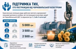 Красненська громада виплачуватиме допомогу постраждалим від Чорнобильської катастрофи Красненська громада виплачуватиме допомогу постраждалим від Чорнобильської катастрофи