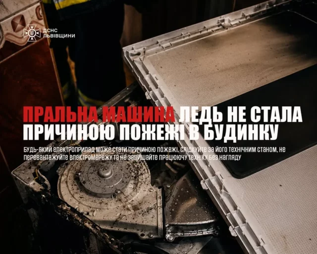 image У Сокалі загорілася пральна машина в житловому будинку
