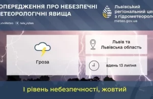 На Львівщині 13 липня очікують туман і грози На Львівщині 13 липня очікують туман і грози