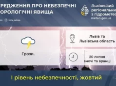 20 липня на Львівщині прогнозують грози першого рівня небезпеки 20 липня на Львівщині прогнозують грози першого рівня небезпеки