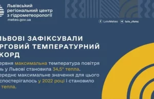 У Львові 30 червня зафіксували новий температурний рекорд