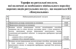 У Шептицькій громаді затвердили тарифи на ритуальні послуги КП «Комунальник» У Шептицькій громаді затвердили тарифи на ритуальні послуги КП «Комунальник»