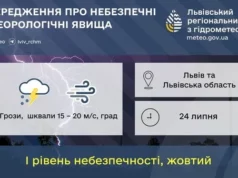 (Українська) 24 липня на Львівщині очікують грози, шквали та град 24 липня на Львівщині очікують грози, шквали та град