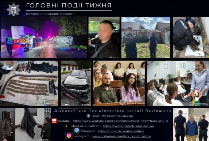 Оперативний тиждень на Львівщині: головні події з 20 по 24 липня