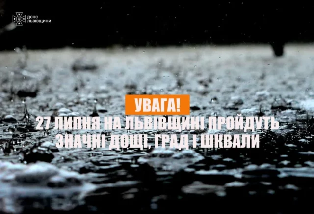 image 27 липня на Львівщині прогнозують грози, шквали та град
