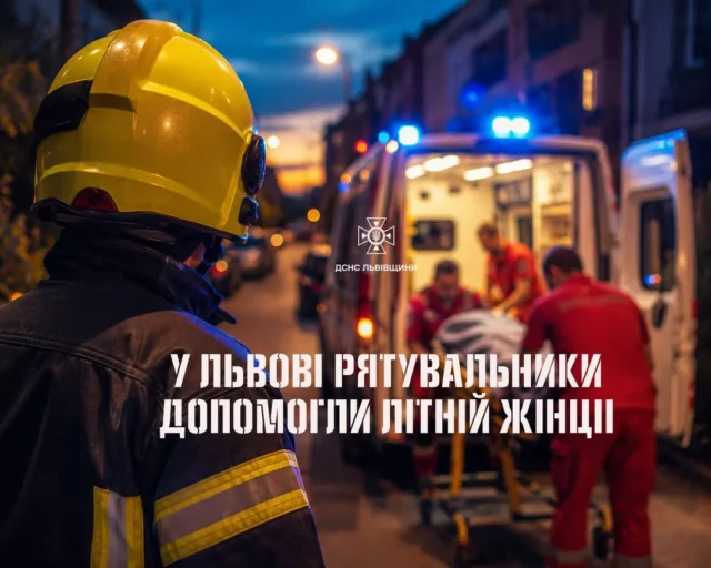У Львові рятувальники через балкон потрапили до квартири та допомогли травмованій 84-річній жінці
