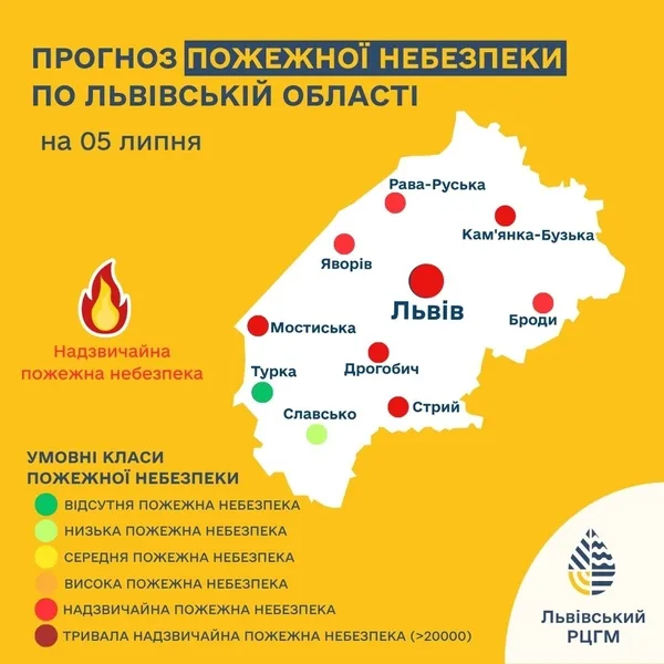 image Прогноз пожежної небезпеки на 5 липня: надзвичайний рівень