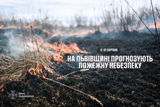 На Львівщині 11–12 серпня оголошено надзвичайну пожежну небезпеку