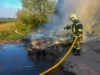 Поблизу Мурованого в Шептицькому районі згорів легковий автомобіль Поблизу Мурованого в Шептицькому районі згорів легковий автомобіль