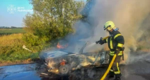 Поблизу Мурованого в Шептицькому районі згорів легковий автомобіль