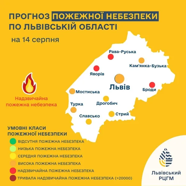 image 14 серпня прогнозують високу пожежну небезпеку