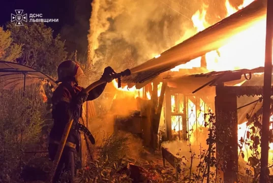 У Винниках загорілися два дачні будинки, пожежу ліквідували рятувальники
