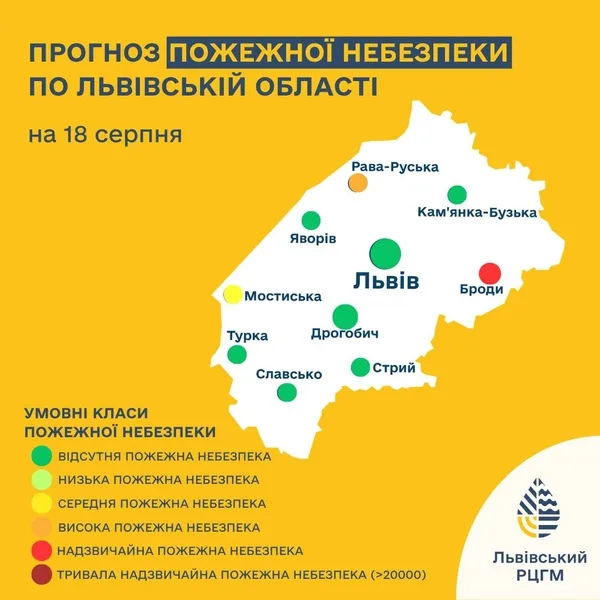 image Прогноз пожежної небезпеки на 18 серпня