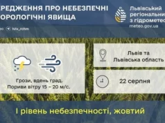 (Українська) 22 серпня на Львівщині очікують грози, град і сильний вітер 22 серпня на Львівщині очікують грози, град і сильний вітер