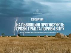 На Львівщині 22 серпня очікують грози, град і сильний вітер На Львівщині 22 серпня очікують грози, град і сильний вітер