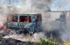 У селі Зубра Львівського району згорів автомобіль Ford Transit