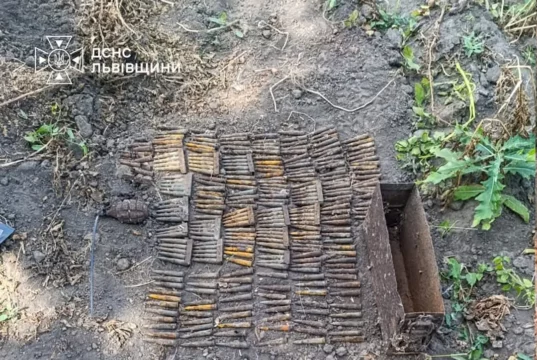На Львівщині піротехніки ДСНС знищили гранату, патрони та артснаряди часів Другої світової