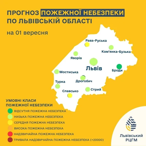 image Прогноз пожежної небезпеки на 1 вересня