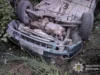 У Львівському районі внаслідок перекидання автомобіля загинув водій, двоє пасажирів травмовані