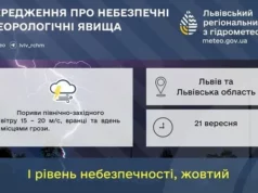 21 вересня на Львівщині очікуються сильний вітер і грози 21 вересня на Львівщині очікуються сильний вітер і грози