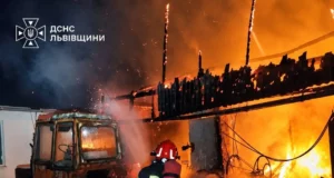 У селі Уріж на Дрогобиччині загорілася господарська будівля