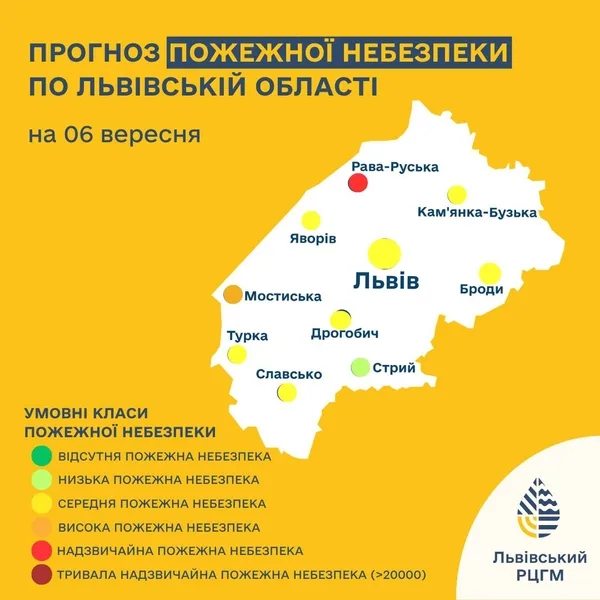 image На 6 вересня на Львівщині прогнозують підвищену пожежну небезпеку
