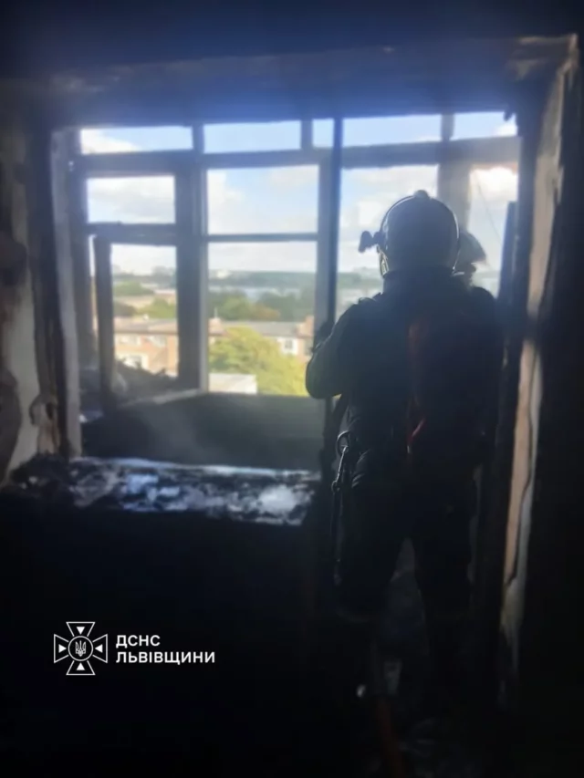 У Шептицькому під час пожежі в багатоповерхівці травмувалися двоє людей
