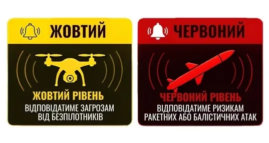 В Україні вводять дворівневу систему сигналів повітряної тривоги
