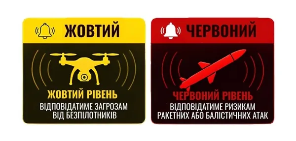 В Україні вводять дворівневу систему сигналів повітряної тривоги