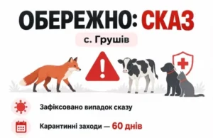 У селі Грушів Яворівської громади запровадили карантин через сказ