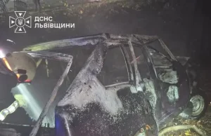 У Трускавці рятувальники загасили палаючий автомобіль ВАЗ